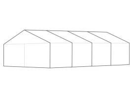 6 x 12 meter telt - ca. 56 til 82 personer