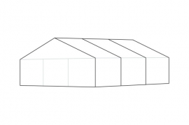 9 x 9 meter telt - ca. 64 til 82 personer